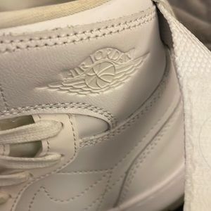 Brand New all white air Jordan sneakers and never worn have the box